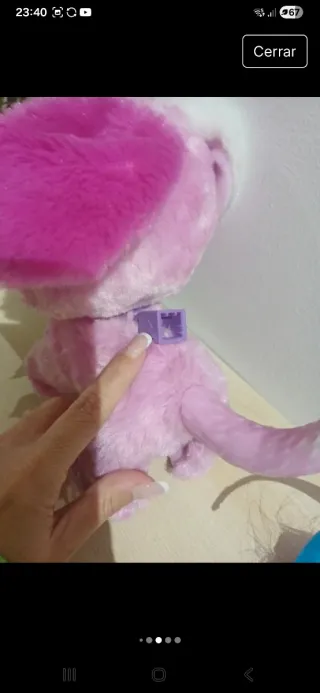 Peluche Fureal  Perro  Rosa
