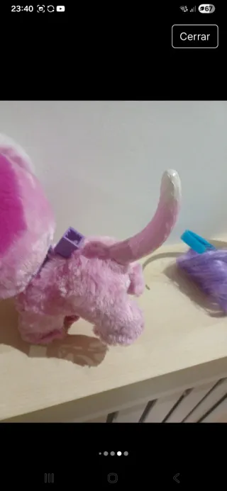 Peluche Fureal  Perro  Rosa