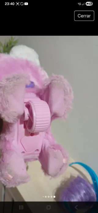 Peluche Fureal  Perro  Rosa