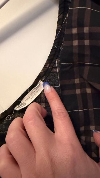 Vestido estampado cuadros talla S