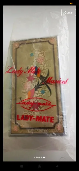 Caja de música decorada.Lady Mate. Sin usar.
