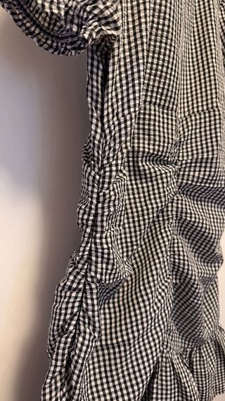 Vestido cuadros blanco y negro