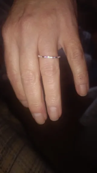 Anillo plata con perlas de colores