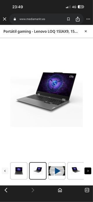 Portátil Gaming Lenovo LOQ 15IAX9