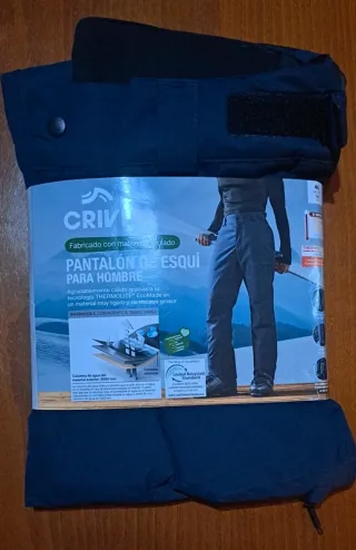 Pantalón de Esquí Hombre CRIVIT Azul Marino Talla