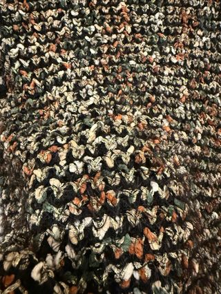 Casaco malha comprido multicolor