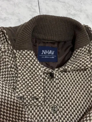 Cappotto donna con cappuccio beige/marrone