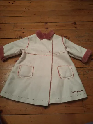 Abrigo bebé niña rosa y blanco