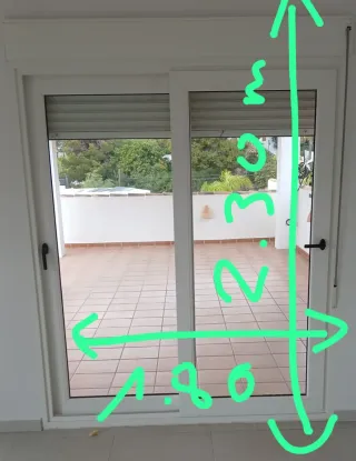 Puerta corredera de cristal