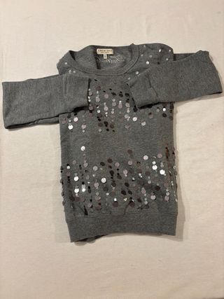 Twin Set Felpa Grigia con Paillettes Tg. 16anni