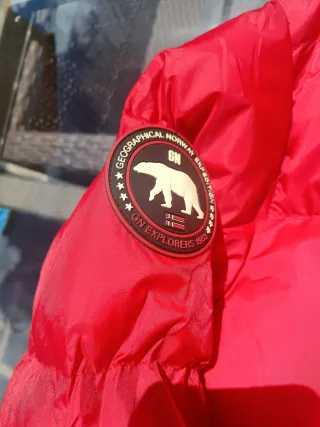 Anorak Geographical Norway Rojo