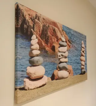Rocas en Equilibrio. Grande quadro su tela.