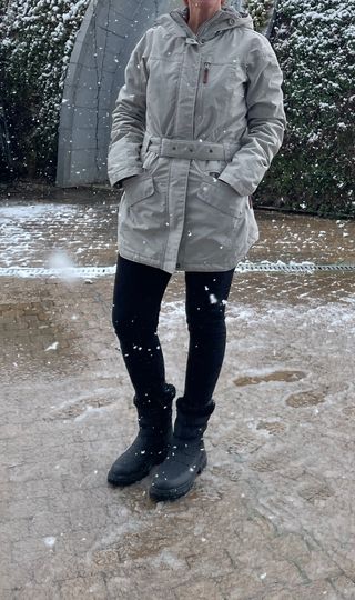 Abrigo Columbia gris mujer