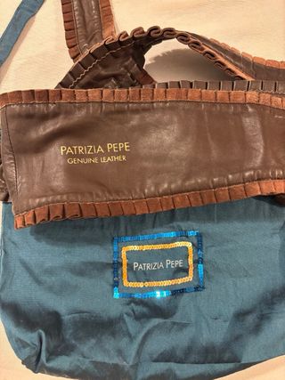 Cintura Patrizia Pepe vera pelle marrone