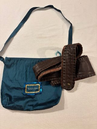 Cintura Patrizia Pepe vera pelle marrone