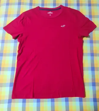 Camiseta Hollister Roja Talla S Hombre