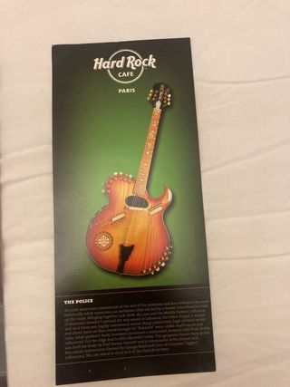 Hard Rock Cafe Barcelona y Paris Guitar Cards