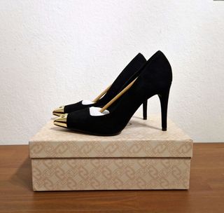 Decolletè,tacco,pelle scamosciata,nero,Liu Jo,n.38