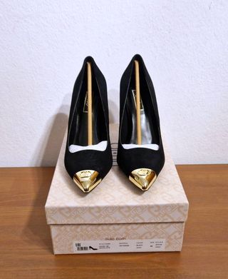 Decolletè,tacco,pelle scamosciata,nero,Liu Jo,n.38