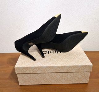 Decolletè,tacco,pelle scamosciata,nero,Liu Jo,n.38