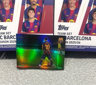 2 cartas Lionel Messi /99 Topps Team Set Barcelona