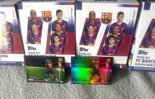 2 cartas Lionel Messi /99 Topps Team Set Barcelona