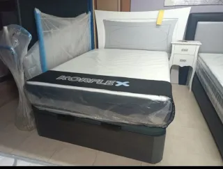 Cama canapé wengué y colchón Korflex 27cm