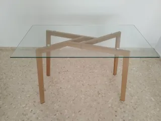 Mesa Comedor Cristal Moderna 120x60cm