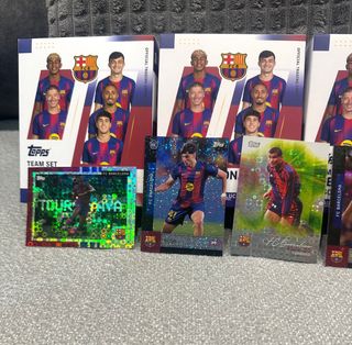 Lote paralela refractor Topps Team set Barcelona