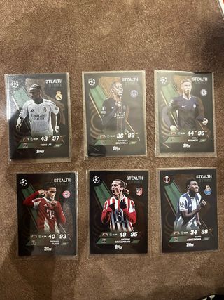 Lote 6 Cartas Topps Match Attax Stealth Strike
