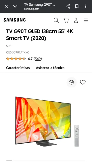 Samsung TV QE55Q90T 55" QLED 4K Smart TV