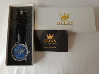 Reloj Olevs Negro y Azul