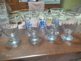 Set 4 Bicchieri Vetro Trasparente