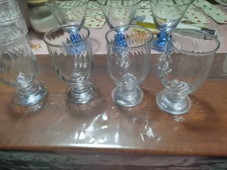 Set 4 Bicchieri Vetro Trasparente
