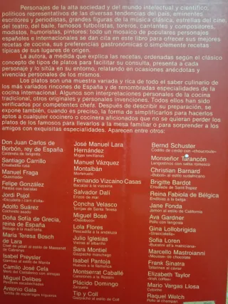 La mesa de la fama: recetas con personaje