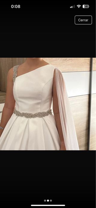 Vestido fiesta/novia pedrería