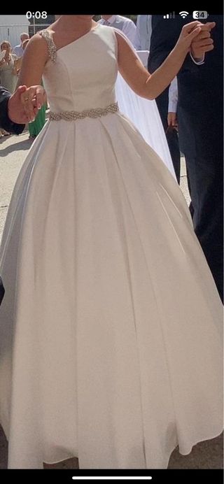 Vestido fiesta/novia pedrería