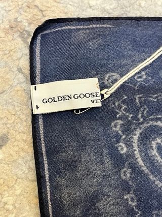 Foulard Golden Goose seta nero oro