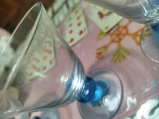 Set 3 Bicchieri Vetro Blu