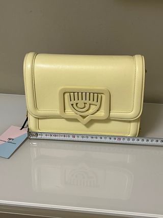 Borsa Chiara Ferragni vera pelle gialla