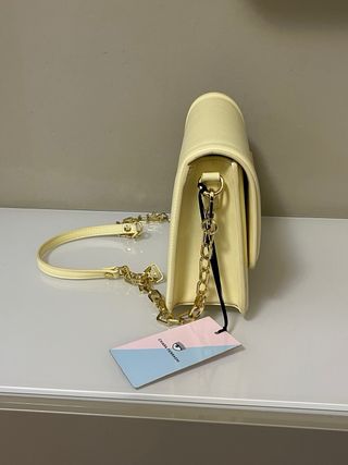 Borsa Chiara Ferragni vera pelle gialla
