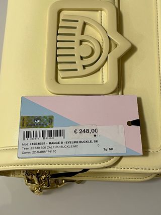 Borsa Chiara Ferragni vera pelle gialla