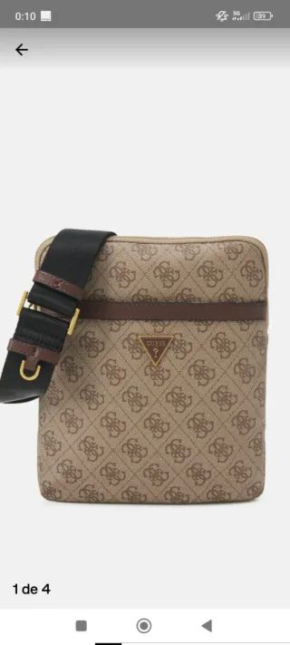 Bolso de hombre Guess Beige y Marrón