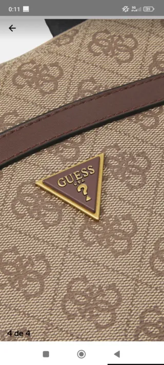 Bolso de hombre Guess Beige y Marrón
