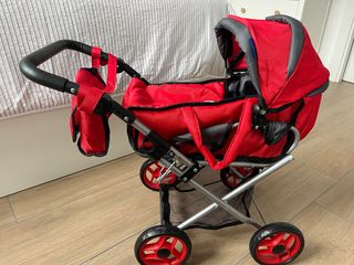 Carrito de muñecas Mimittos rojo y gris