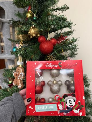 Bolas Navidad Mickey Mouse Disney Purpurina
