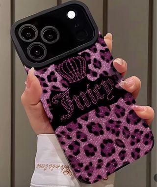 Custodia Juicy Leopardo Rosa per iPhone 14 Pro Max