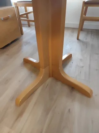 Mesa redonda madera pino extensible