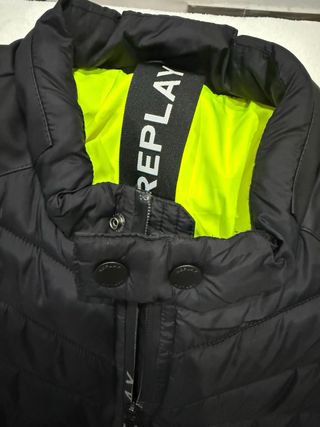 Replay Chaquetón Negro Hombre