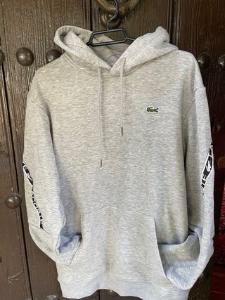 Sudadera Lacoste Gris con Logo